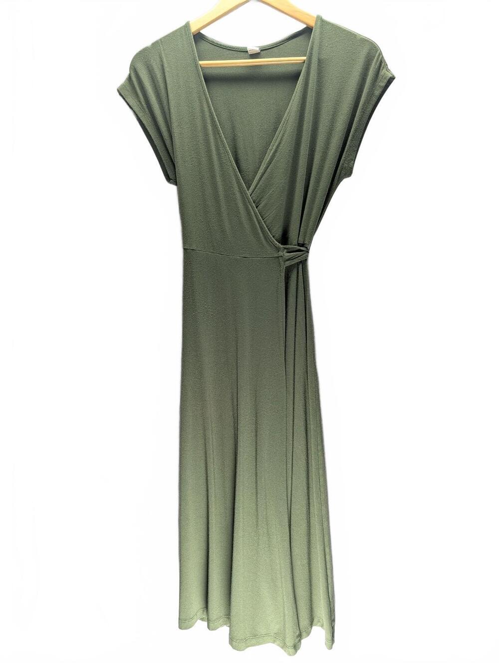 Old Navy Women's Olive Green Wrap Maxi Dress, Size XS, Soft,